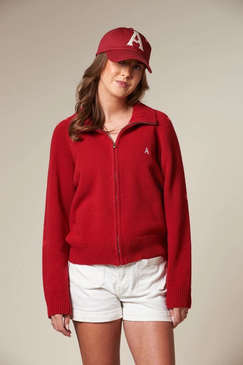 ARNIE SAYS SAIL RED CARDIGAN