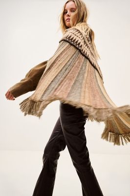 BA&SH Central Poncho Prato Ebene 
