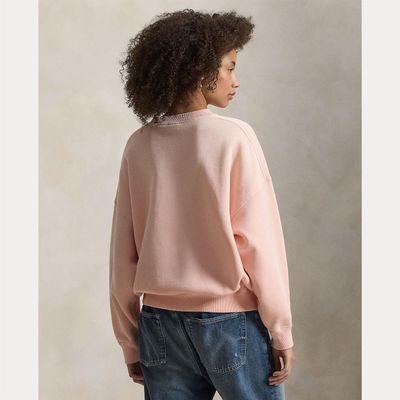 RALPH LAUREN FLEECE CREWNECK PINK