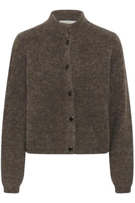 GESUZ DEBBIE CARDIGAN  CHESTNUT MELANGE