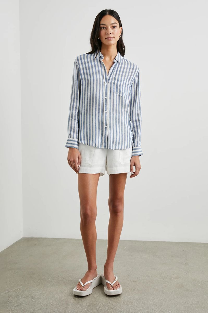 RAILS Charli Shirt Echo Stripe BLUE /WHITE