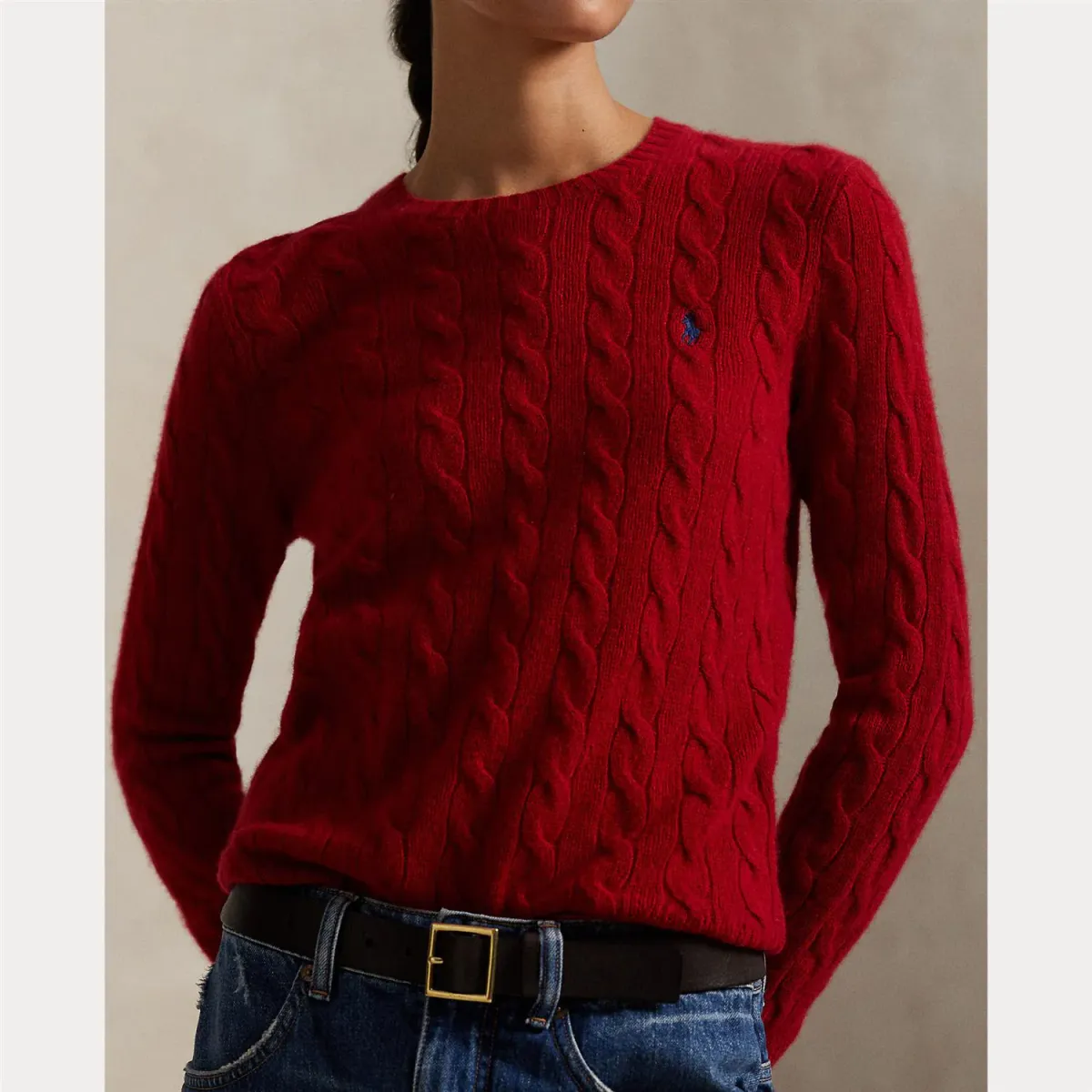 POLO RALPH LAUREN Julianna Long Sleeve Pullover Fireside Red