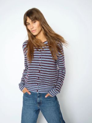MOS. MOSH Milvi Stripe Cardigan port royale 