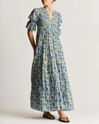 BY TIMO Twisted Maxi Dress Peonies 
