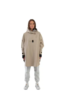 BLÆST BERGEN PONCHO JAKKE BEIGE