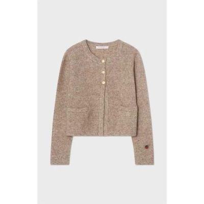 BUSNEL Sienna Rib Cardigan  Mele Melange