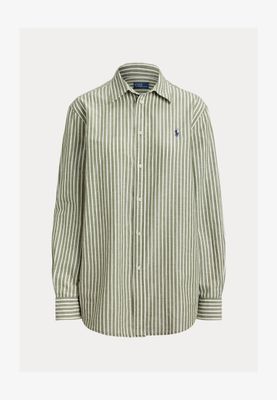 RALPH LAUREN Classic Fit Striped Cotton-Linen Shirt