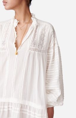 VANESSA BRUNO DIANE DRESS COTTON BLEND WHITE 