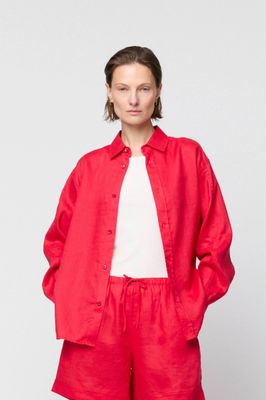 FWSS Linen Coastal Shirt VIVID RED