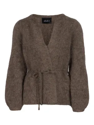 ELLA&IL Fredrikke Chunky Cardigan Brown 