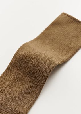 AIAYU  Cotton rib socks chestnut