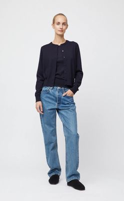 FWSS Classic Merino Cardigan Navy