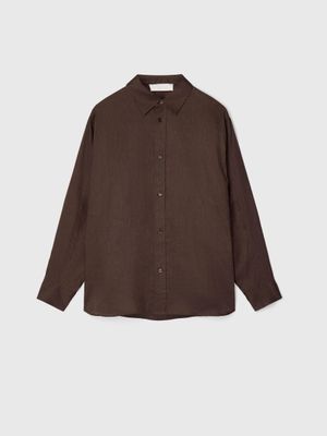 FWSS Linen Coastal Shirt Chocolate Brown