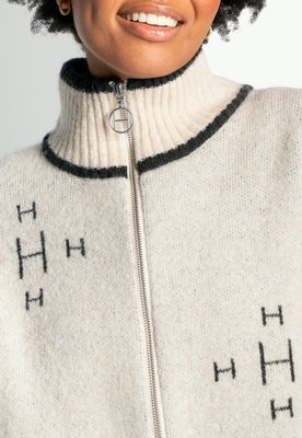 HEST Iben Zip Jacket Light Beige Melange