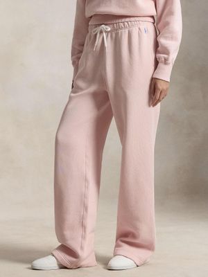 RALPH LAUREN Knit Wide Leg Sweatpant Fleece