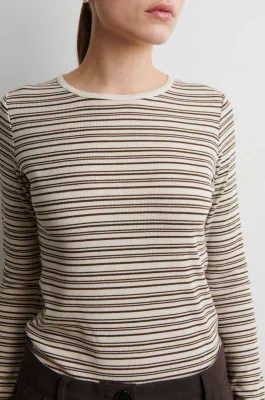 SECOND FEMALE Flyra O-Neck Tee Demitasse 