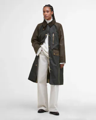 Barbour Evette Wax Jacket Green 