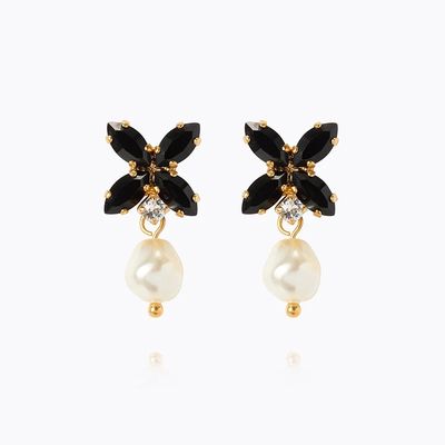 CAROLINE SVEDBOM Star Pearl Earrings / Pearl + Jet