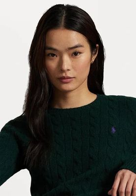 POLO RALPH LAUREN POLO RALPH LAUREN CABLE WOOL-CASHMERE CREWNECK JUMPER - STRIKKEGENSER - COLLEGE GREEN